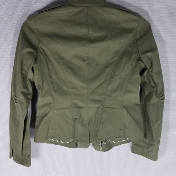 Heather Harlan Unlined Army Jacket Olive XS and S - MSRP $450 - NWOT - Picture 6 of 8